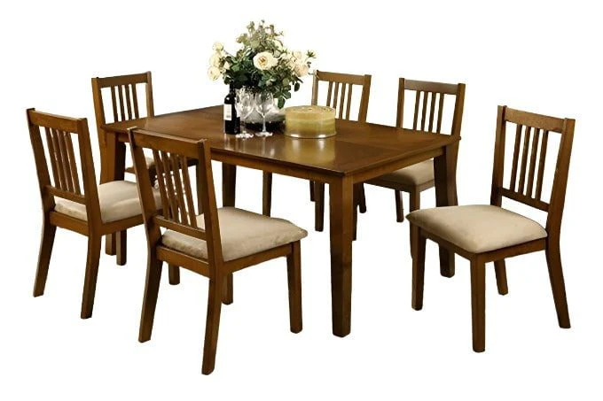 🍽️Classic 7-Piece Dining Set – Rent to Own Dining Furniture for Just $26.50/Week
