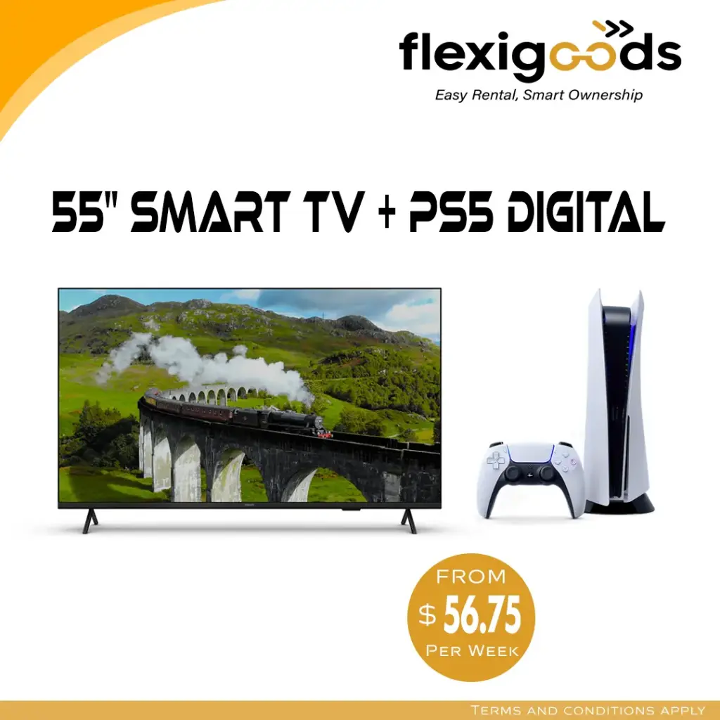 55” Smart TV + PS5 Digital Combo | Rent to Own Electronics NZ