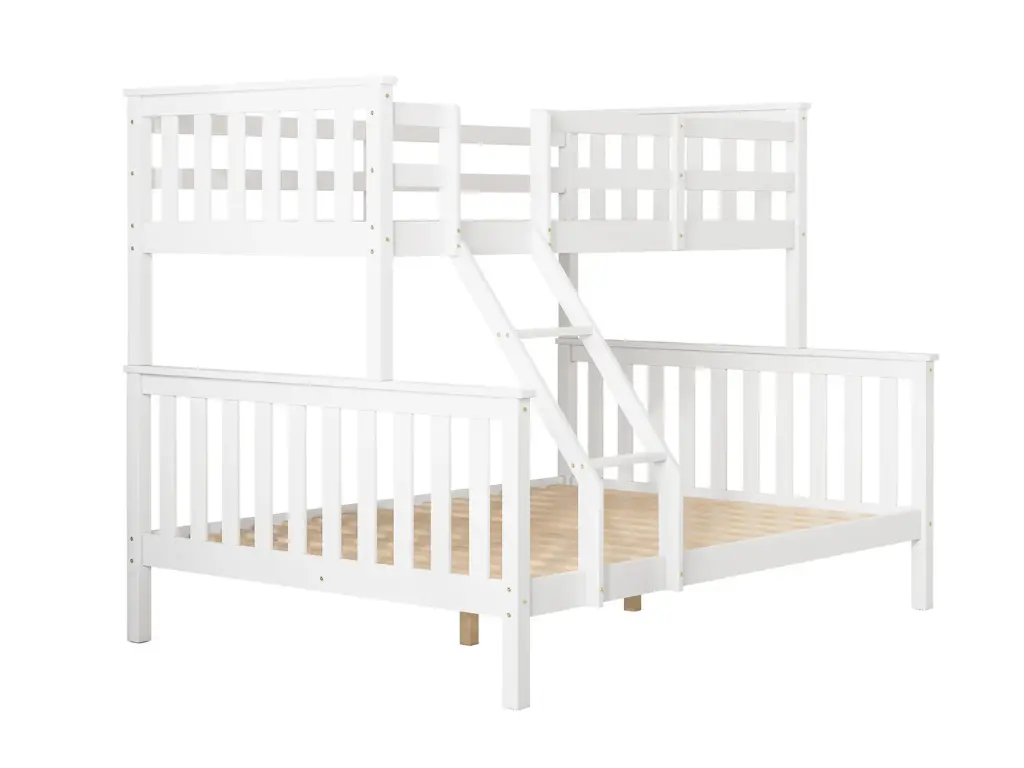 Wood Bunk Bed – Double on Bottom + Single on Top - Just $33.50/Week!