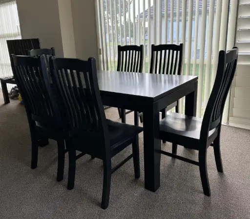 🍽️ Black 7-Piece Dining Suite – Dine in Style for $31.50/Week!