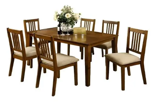 🍽️Classic 7-Piece Dining Set – Rent to Own Dining Furniture for Just $26.50/Week