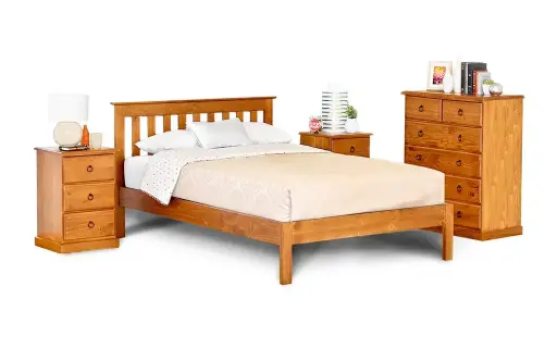 🛏️ Classic Honey Bed Suite – Just $45/Week!